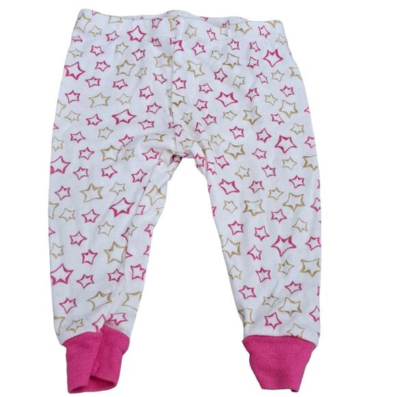 2 FOR $5 SALE Girl's Pink And White Unicorn And Stars Pajama Set Size 12 Months - Picture 6 of 9